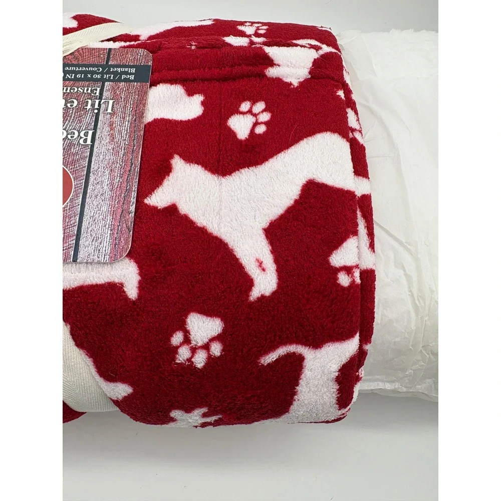 NWT Original Territory Dog Bed Blanket Set Medium EASY WASH Crate Mat & Blanket